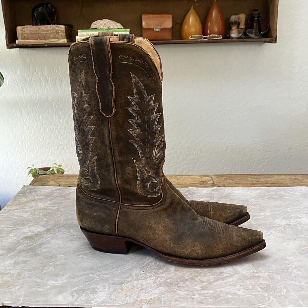Boot Star by Old Gringo Brown Distressed Cowboy Western Boots Mens 13D Leather - Picture 5 of 16